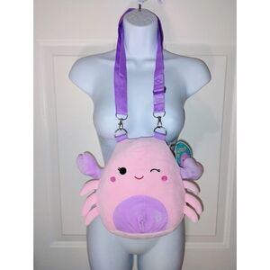 Super Rare Squishmallows Cosmina The Crab Plush Shoulder Bag